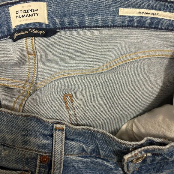 Citizens Of Humanity Emannuelle Womens Mid Rise Bootcut Distressed Jeans Size 29 - Picture 7 of 12